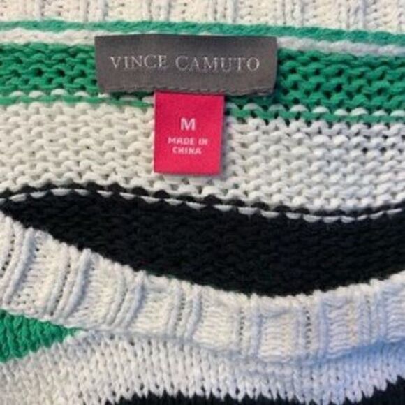 🆕 Vince Camuto Daybreak Striped Colorblock Sweater size M ⭐️ - Picture 6 of 9